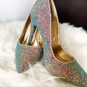 ANNE MICHELLE Glitter Pumps